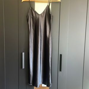 small black slip dress